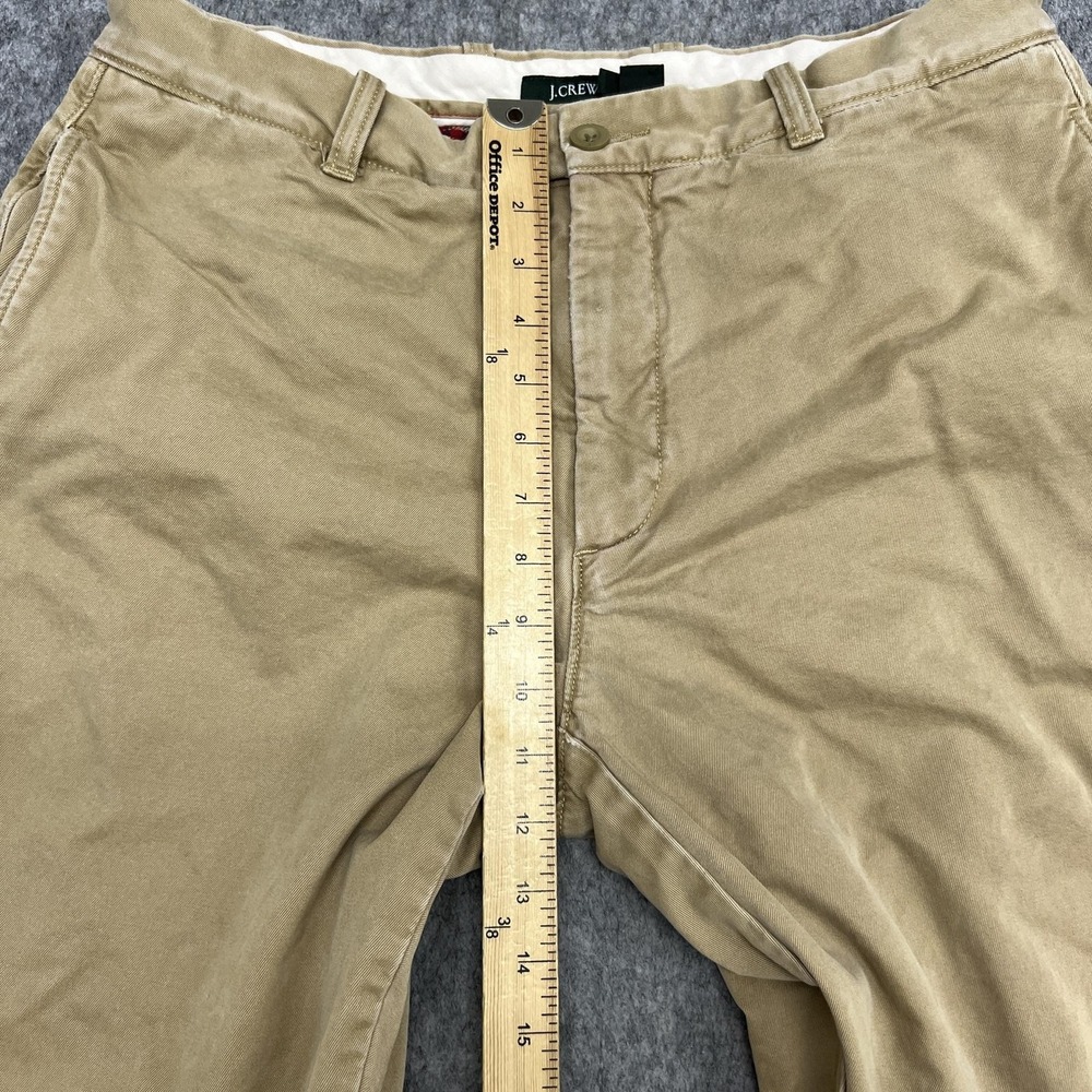 Vintage J Crew Pants Mens 32x30 Beige Khaki Flannel Lined Chino Winter Thermal - Picture 13 of 16